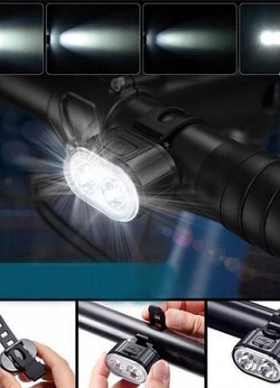Велоліхтар на багажник zh-078-2led, мигалка для велосипеда на батарейках, hs-445 велофонар протиударний top shop ua_