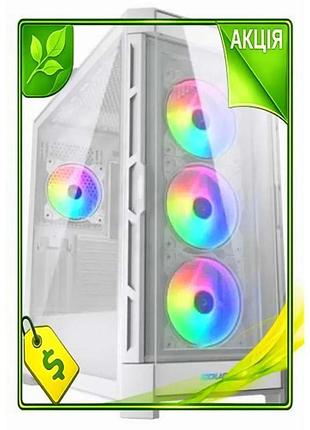 Ve корпус cougar duoface pro new version rgb white midi tower для пк с подсветкой argb закаленное стек n6w_ver