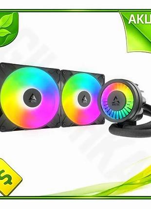 Ve система рідинного охолодження arctic new version liquid freezer 280 a-rgb чорна для процесора intel n6w_ver