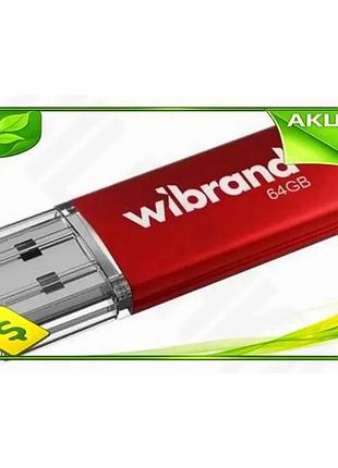 Ve флеш накопитель usb 64гб new version wibrand cougar красный ударопрочный накопитель для хранения да n6w_ver