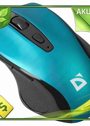 Ve бездротова миша defender оптична new version turquoise 800-1600 dpi безшумна для комп'ютера ноутбук n6w_ver