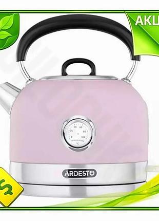Ve електрочайник ardesto 2150 вт new version 1.7 л дисковий з автоматичним відключенням стильний чайни n6w_ver