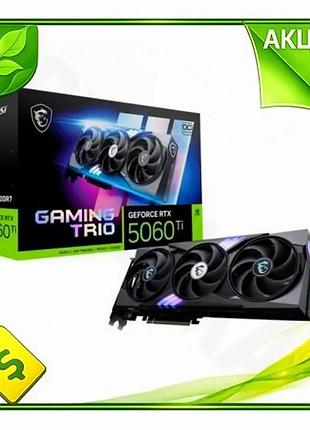 Ve видеокарта geforce rtx 5060 new version ti msi gaming trio oc 8gb gddr7 для игр 128-бит hdmi 3xdp r n6w_ver