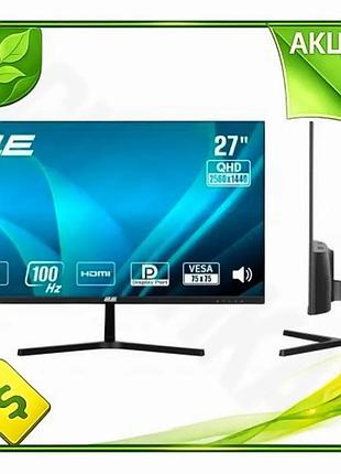 Ve монитор 27 дюймов ips new version 2560x1440 100 гц для игр и работы черный с freesync n6w_ver