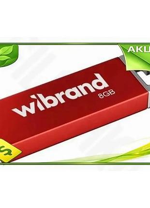 Ve флеш накопитель usb 8гб new version wibrand красный ударопрочный моноблок для хранения данных памят n6w_ver