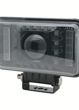 Фара-led прямокутник 33w діодна №478-02 ближнє-біле/drl-білий (2шт) nai