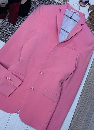 Новий літній піджак asos xs подовжений піджак рожевий приталений піджак маленький розмір