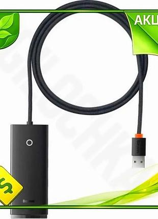 Ve хаб usb baseus lite new version 4xusb 3.0 чорний розгалужувач для підключення пристроїв і додатково n6w_ver