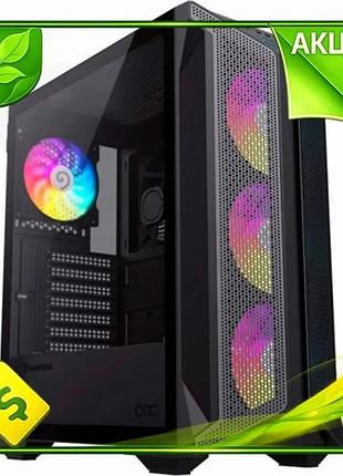 Ve корпус gamemax brufen coc new version midi tower чорний з argb вентиляторами для ігрового пк охолод n6w_ver