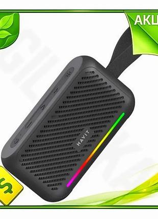 Ve портативна колонка havit bluetooth new version 5.4 7вт для музики з usb aux fm tws rgb акумулятор 1 n6w_ver