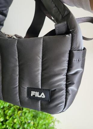 Сумочка fila пухка, темно сіра з додадковим ремінецем