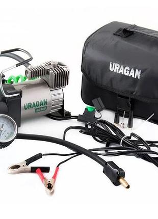 Компресор "uragan" 12v 200вт 40л. 16а 5,7 м. шланг 90140 на клемах 8 шт. nai