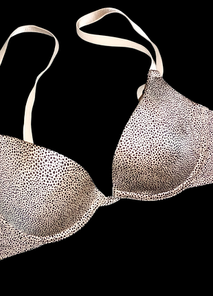Гладкий безшовный леопардовый бюстгальтер wonderbra  34a  75a пушап