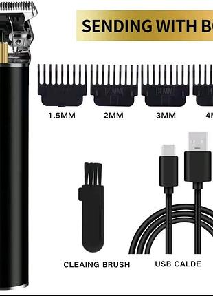 Електрична машинка для стрижки волосся vintage t9 clipper hair rechargeable man shaver trimmer for men's barber professional hair trimmer