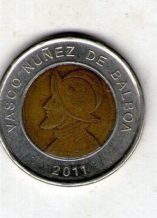 Панама 1 бальбоа, 2011 год биметалл, 7.2g, ø 26.5mm no3896