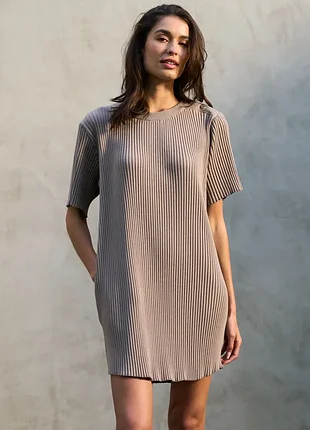 Туніка в рубчик сірого кольору від h&m