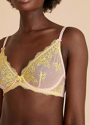 70d - 32d ніжний тонкий бюстгальтер з чарівною вишивкою boutique x damaris від marks & spencer