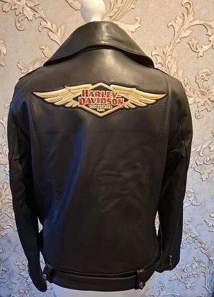 Новая кожаная куртка косуха harley-davidson 120th anniversary (оригинал, кожа ягненка)