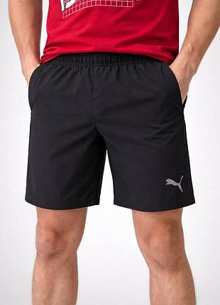 Шорти puma чоловічі спортивні чорні літні мікрофібра стрейч туреччина