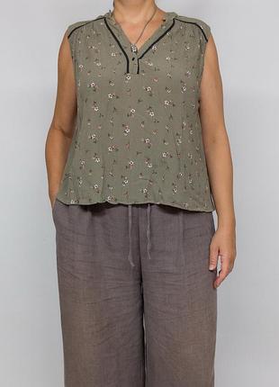Блуза легкая жатка в цветочный принт marks & spencer.