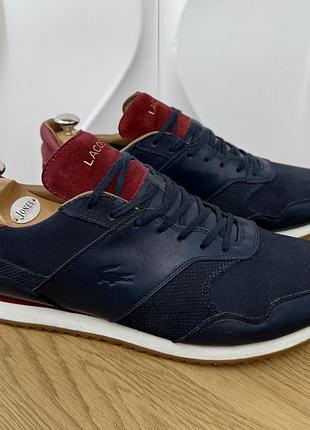 Оригінальні шкіряні кросівки lacoste