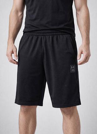 Шорти under armour чоловічі спортивні чорні подовжені лакоста літні туреччина,дихаючі,легкі