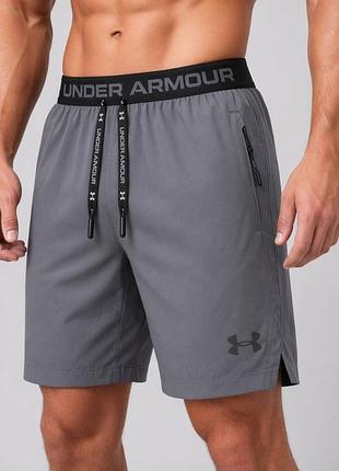 Шорти under armour чоловічі спортивні графіт літні мікрофібра стрейч індонезія