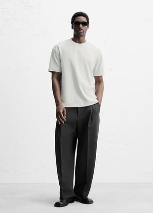 Чоловіча щільна футболка zara 100%бавовна