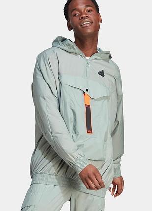 Вітровка adidas city escape premium windbreaker silver green
