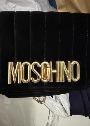 Велюрова сумка moschino