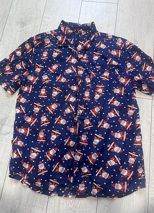 Рубашка санта santa синя