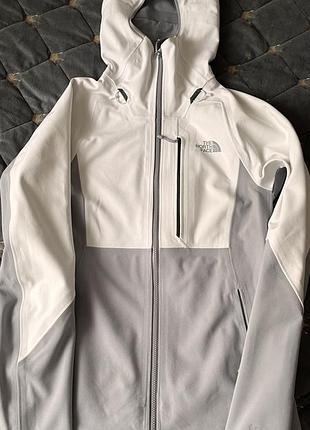 Жіноча мембранна куртка the north face  мембранна apex flex gtx 2.0 gore-tex оригінал у стильному двоколірному дизайні (білий / світло-сірий)