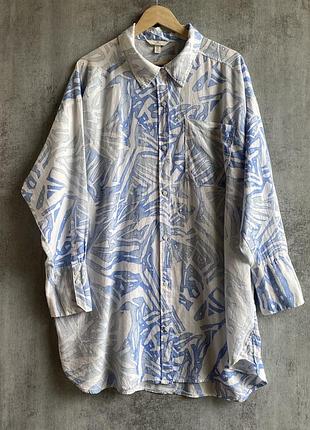 Сорочка h&m з домішкою льону oversize