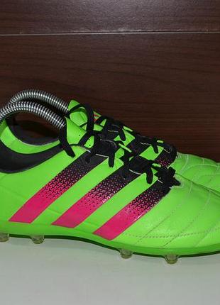 Adidas ace 16.2 fg ag 38.5р бутсы кожаные шиповки бампы копочки оригинал