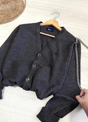 Брендовый джемпер 100% шерсть fred perry (оригинал)