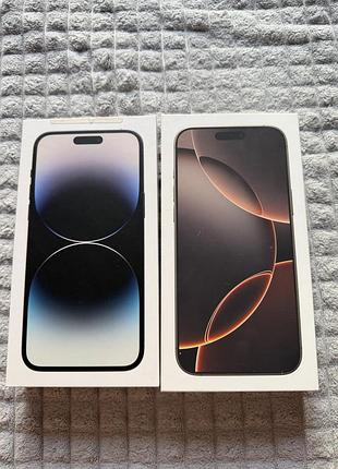 Коробки від iphone 14 pro max та 16 pro max