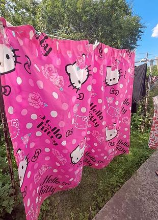 Яркие шторы hello kitty от sawrio (2 шт.) – идеально для детской!