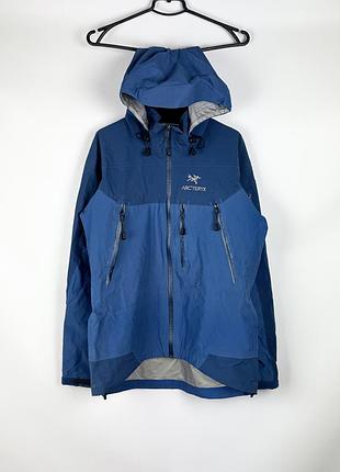 Вінтажна вітровка arc'teryx theta ar jacket sapphire spring 2004 gore-tex xcr vintage куртка оригінал чоловіча синя трекінгова розмір m - l