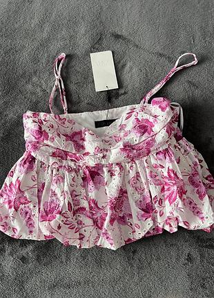 Топ zara, квітковий принт