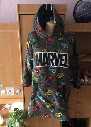 Меховушка, плюшева туника, кофта, худи, м. marvel (марвел).