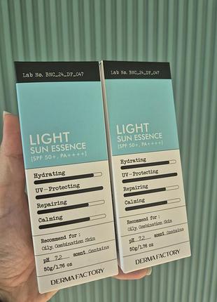 Derma factory light sun essence
легка сонцезахисна есенція