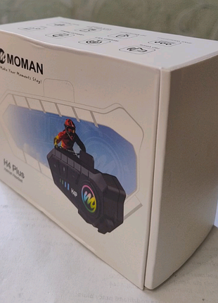 Мотогарнитура на шлем moman h4 plus (новая, 1000 mah)