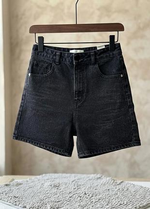 Шорти джинсові чорні cropp xs