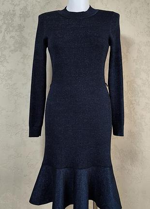 Сукня-светр (jumper dress) від karen millen  з ефектним блиском та воланом по низу,