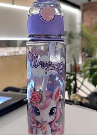 Бутилочка для дiвчинки 700мл недорого🦄🦄🦄