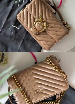 Сумка pinko шоколадного кольору