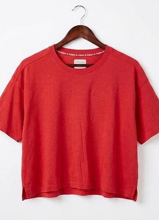 Футболка kappa x primark оверсайз l-xl big logo червона