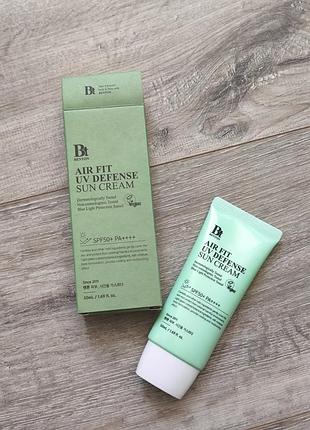 Benton air fit uv defense sun cream spf50+/pa++++ зволожуючий сонцезахисний крем з центеллою 50 мл