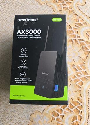Розширювач сигналу wifi brostrend ax3000 wifi 6 wlan 2.4ghz/5ghz