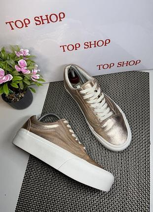 Оригінальні шкіряні кеди vans високі